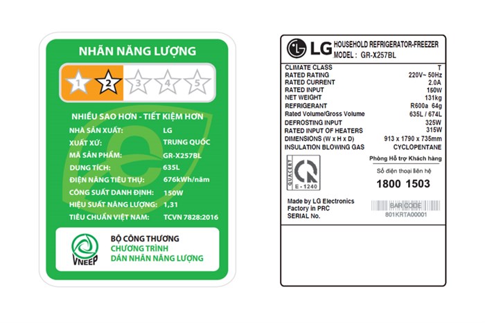 Tủ Lạnh LG Inverter 635 Lít Side By Side InstaView Door-in-Door GR-X257BL